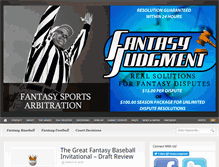 Tablet Screenshot of fantasyjudgment.com